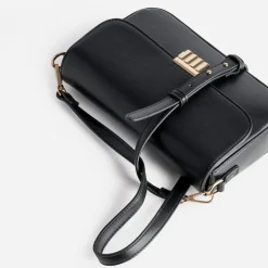 Sac à main noir métalleries dorées