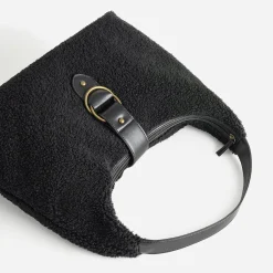 Sac à main noir sherpa