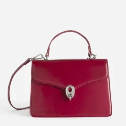 Sac à main rouge foncé