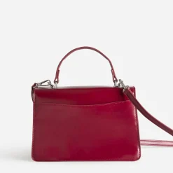 Sac à main rouge foncé