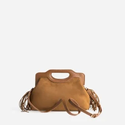 Sac à main TEXTO camel suédé à franges
