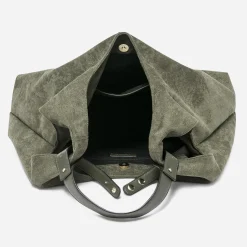 Sac à main TEXTO kaki suédé