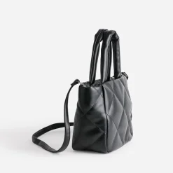 Sac à main TEXTO noir matelassé