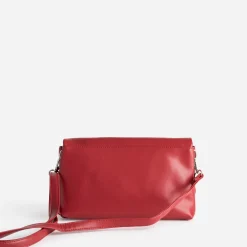 Sac à main TEXTO rouge trois compartiments