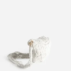 Sac banane TEXTO écru macramé