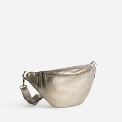 Sac banane TEXTO taupe métallisé