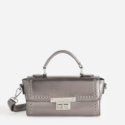 Sac bandoulière gun métallisé métalleries gris argenté