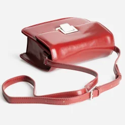 Sac bandoulière rouge foncé