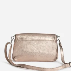 Sac bandoulière TEXTO bronze cuir métallisé