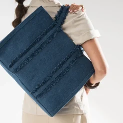 Sac cabas bleu esprit denim
