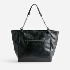 Sac cabas TEXTO noir décor clous