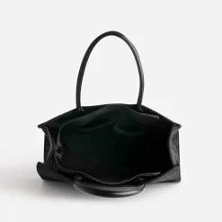 Sac cabas TEXTO noir pailleté façon tweed