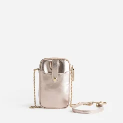 Sac doré métallisé pour téléphone portable