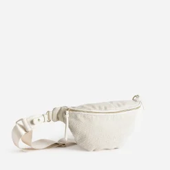 Sac-banane beige à motif chevrons