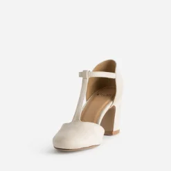 Salomé écru suédé à talon