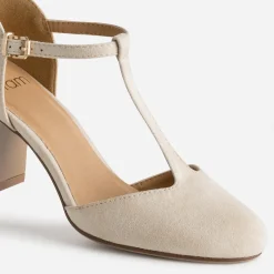 Salomé écru suédé à talon