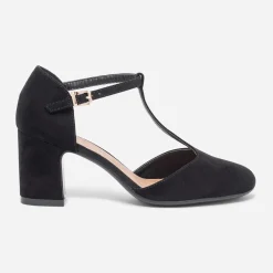 Salomé noire suédée éco-conçu à talon