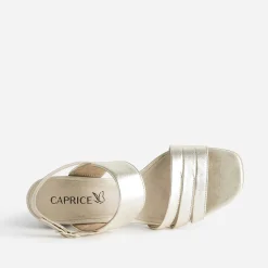 Sandale à talon CAPRICE dorée en cuir