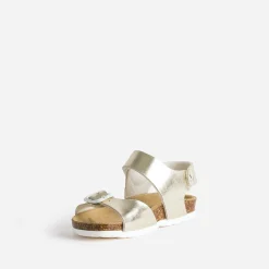 Sandale anatomique BUGGY dorée en cuir