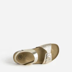Sandale anatomique BUGGY dorée cuir