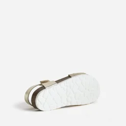 Sandale anatomique BUGGY dorée en cuir