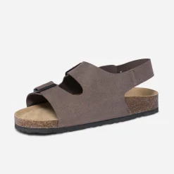 Sandale anatomique marron en cuir