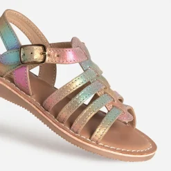 Sandale BUGGY arc-en-ciel cuir