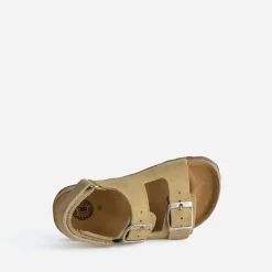 Sandale BUGGY beige cuir velours