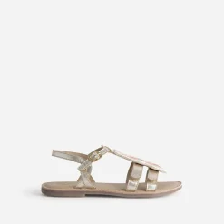 Sandale BUGGY dorée cuir décor amovible