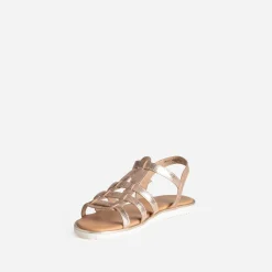 Sandale BUGGY dorée cuir froissé