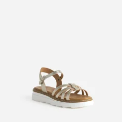 Sandale BUGGY dorée cuir semelle crantée