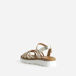 Sandale BUGGY dorée cuir semelle crantée