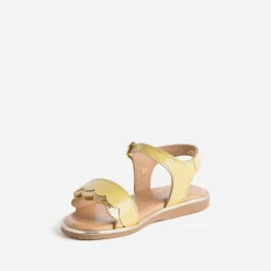 Sandale BUGGY jaune en cuir verni