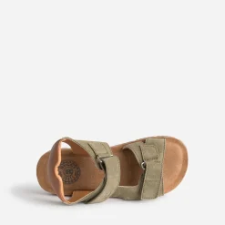 Sandale BUGGY kaki cuir velours