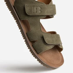 Sandale BUGGY kaki cuir velours