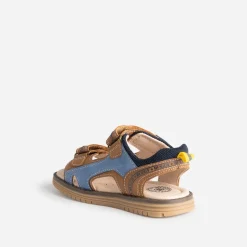 Sandale BUGGY marron et bleue à scratchs