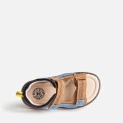 Sandale BUGGY marron et bleue à scratchs