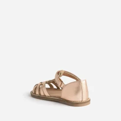 Sandale BUGGY rose cuivré en cuir