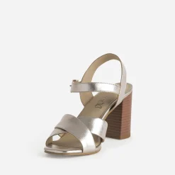 Sandale CAPRICE dorée cuir à talon haut