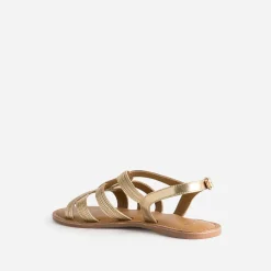 Sandale dorée avec entrelacs