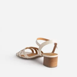 Sandale ERAM FLEX beige clair en cuir verni