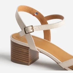 Sandale ERAM FLEX beige clair en cuir verni