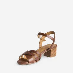 Sandale ERAM FLEX marron en cuir