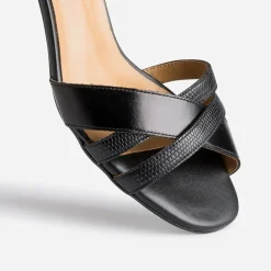 Sandale ERAM FLEX noire en cuir