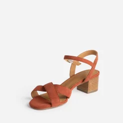Sandale ERAM FLEX terracotta en cuir velours