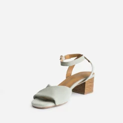 Sandale ERAM FLEX verte cuir velours