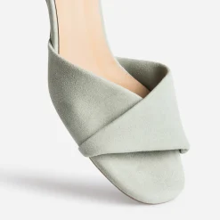 Sandale ERAM FLEX verte cuir velours