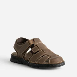 Sandale fermée FRANCE ARNO marron cuir