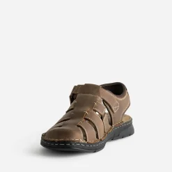 Sandale fermée FRANCE ARNO marron cuir