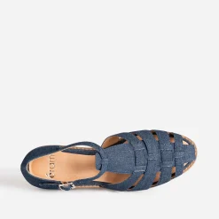 Sandale fisherman marine denim brut